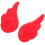 2Pairs Red Plastic Motorcycle Wings Adorable Accessories 2