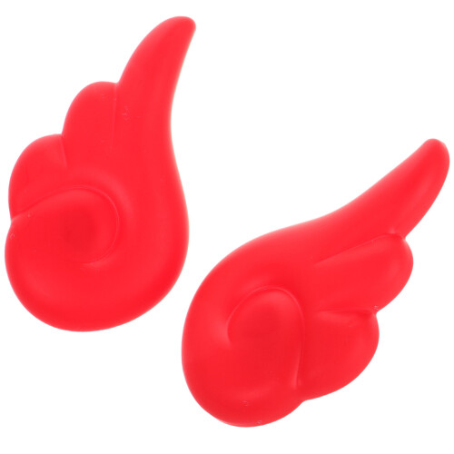 2Pairs Red Plastic Motorcycle Wings Adorable Accessories 1