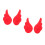 2Pairs Red Plastic Motorcycle Wings Adorable Accessories 8