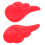 2Pairs Red Plastic Motorcycle Wings Adorable Accessories 3