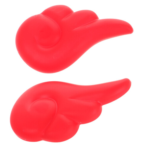 2Pairs Red Plastic Motorcycle Wings Adorable Accessories 2