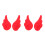 2Pairs Red Plastic Motorcycle Wings Adorable Accessories 9