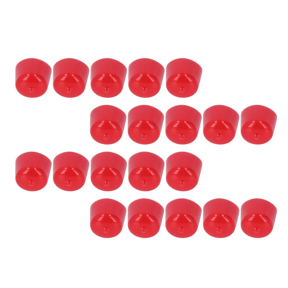 20Pcs Red Pvc Protection Cap, Corrosion & Flame Retardant, 40Mm 8201372792599