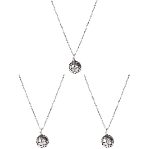 3Stk Diffuser Halskette Silber Kupfer Aromatherapie Schmuck 1
