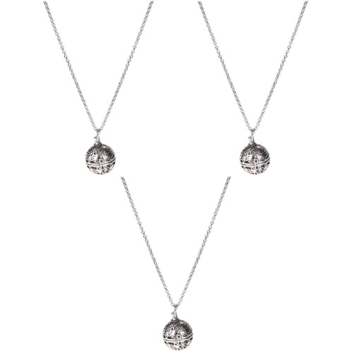 3Stk Diffuser Halskette Silber Kupfer Aromatherapie Schmuck 2