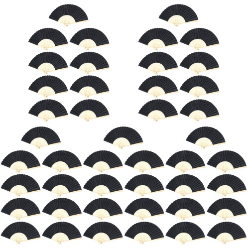 45Pièces Éventails À Main Pliables Pour Peinture Décoration 1