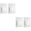 4Pièces Palettes Acryliques Blanches À Main Ergonomiques 6