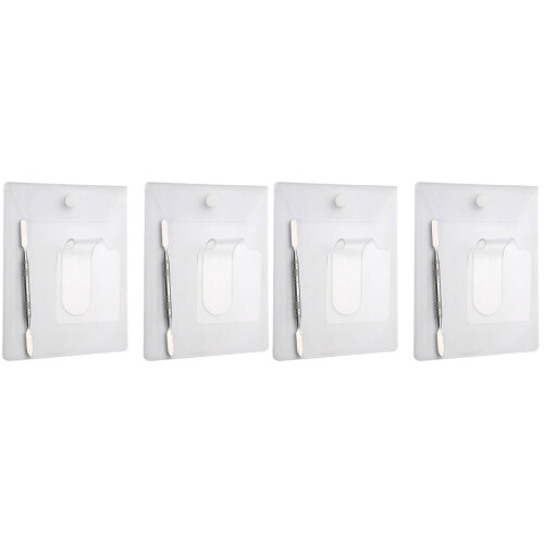 4Pièces Palettes Acryliques Blanches À Main Ergonomiques 1