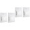 4Pièces Palettes Acryliques Blanches À Main Ergonomiques 4