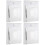 4Pièces Palettes Acryliques Blanches À Main Ergonomiques 5