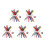 5Sets Farbiges Balancespiel Holzstäbchen Hand-Auge Koordination 5