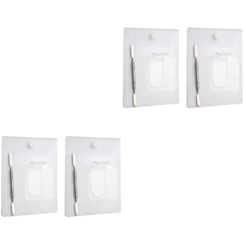 4Pièces Palettes Acryliques Blanches À Main Ergonomiques 2