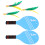 3Sets Kinder Badminton Set Holz Indoor Mit Shuttlecock Bunt 2