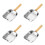 4Pièces Litière Acier Argent Non-Collante Usage 4