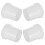 24Pièces Seaux Polyvalents Blancs Plastique Couvercle Étanche 1