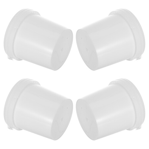 24Pièces Seaux Polyvalents Blancs Plastique Couvercle Étanche