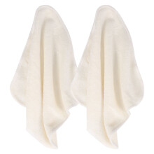 8Pièces Essuie-Visage Bambou Beige Confortables & Réutilisables