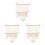 3Pièces Rangement Mural Macramé Double Pour Jouets Beige 8