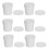 24Pièces Seaux Polyvalents Blancs Plastique Couvercle Étanche 2