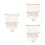 3Pièces Rangement Mural Macramé Double Pour Jouets Beige 9