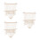 3Pièces Rangement Mural Macramé Double Pour Jouets Beige 4