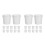 24Pièces Seaux Polyvalents Blancs Plastique Couvercle Étanche 6