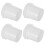 24Pièces Seaux Polyvalents Blancs Plastique Couvercle Étanche 3