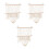 3Pièces Rangement Mural Macramé Double Pour Jouets Beige 10