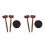 2Ensembles Maillets Tribunal Vintage Avec Support Stable 3