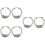 3Paires Boucles D'oreilles Argent Mode Élégante Cadeau Parfait 4