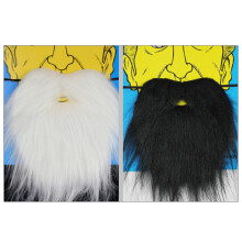 2Pièces Accessoires Barbe Moustache Noire Pour
