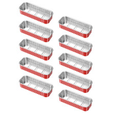 20Pièces Récipients Aluminium Rouges Jetables Pour Stockage Bbq