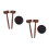 2Ensembles Maillets Tribunal Vintage Avec Support Stable 8