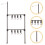 2Ensembles Crochet Aluminium Noir Rack Suspendu Mobile Pour Camping 11