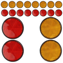 40Pièces Réflecteurs Ronds Adhésifs Pp+ps Multicolores