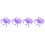 4Pièces Plateau Violet ABS Forme Pour Cuisine 6