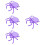 4Pièces Plateau Violet ABS Forme Pour Cuisine 9