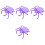 4Pièces Plateau Violet ABS Forme Pour Cuisine 5