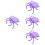 4Pièces Plateau Violet ABS Forme Pour Cuisine 8