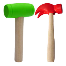 4Pièces Marteaux En Bois Et Plastique Couleurs Variées Jeu D'imitation