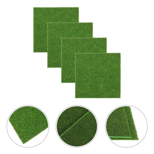 8Pièces Gazon Miniature Vert , Ornement Jardin Maison 1