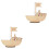 2Pièces Décor Bois Beige Baptême Bébé Garçon Cadeau Original 5