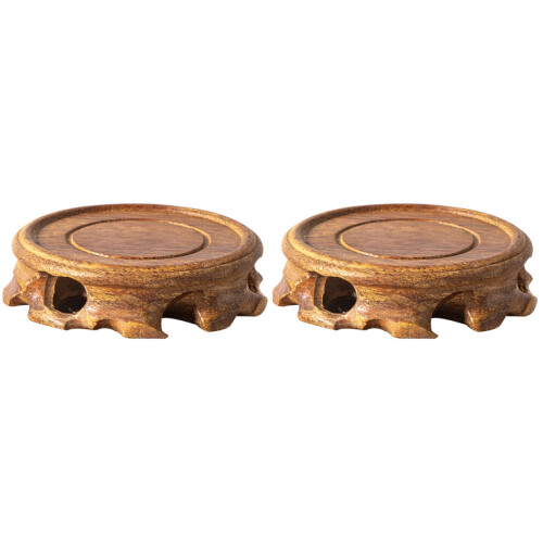 2Pièces Support En Bois Pour Pot De Fleurs Pour Salon 1