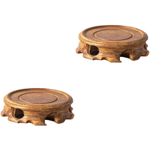 2Pièces Support En Bois Pour Pot De Fleurs Pour Salon 2