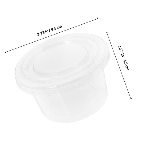 200Pièces Coupes Pudding Couvercle Étanche Pour Buffet 1