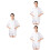 3Pièces Vêtements Traitement Blancs Usage Mixte 5