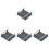 4Pièces Barrières De Rail En ABS Pour Jeux Décorations Gris 5