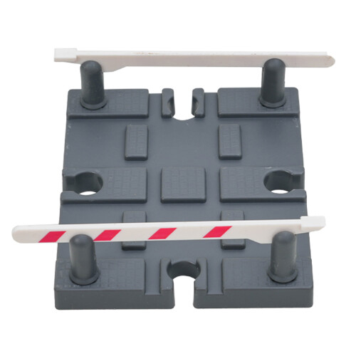 4Pièces Barrières De Rail En ABS Pour Jeux Décorations Gris 2