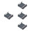 4Pièces Barrières De Rail En ABS Pour Jeux Décorations Gris 9