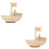 2Pièces Décor Bois Beige Baptême Bébé Garçon Cadeau Original 8